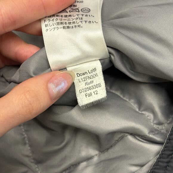 Eddie Bauer Charcoal Gray Womens S Snap Quilted Premium Goose Down Puffer Jacket - Picture 13 of 13